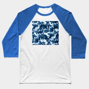 Navy Camouflage Pattern Baseball T-Shirt